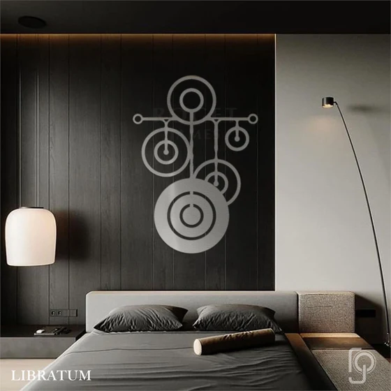 LIBRATUM — laser cut metal wall art, Pendants range, by ROGETjames