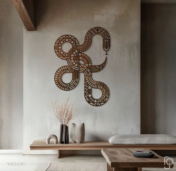 VASUKI — laser cut metal wall art, Ikona range, by ROGETjames